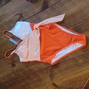 Cupshe colorblock full peice swimsuit Medium